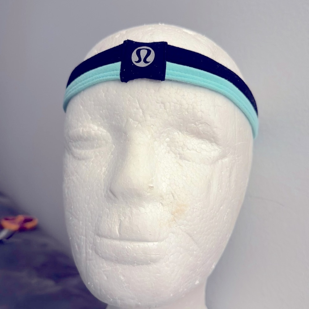 Lululemon DANCE! RARE VINTAGE Headband Black/Aquamarine